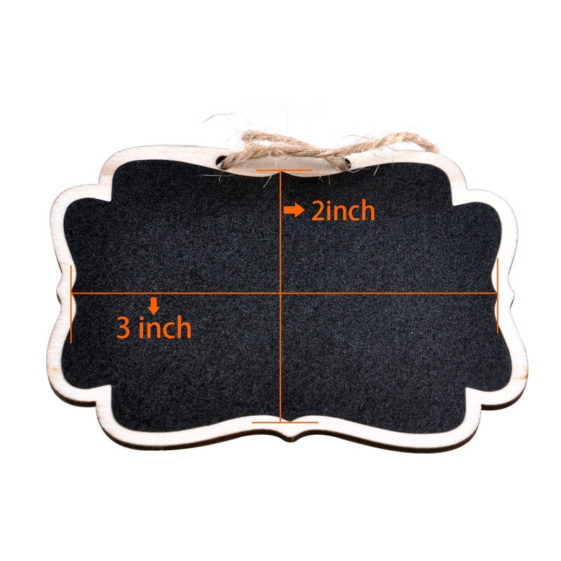 UCEC Mini Erasable Chalkboards, Double Sided Blackboard with Hanging String for Markers & Chalks, Message Board Signs, Food Labels, Wedding Parties, Pack of 12 - Image 4